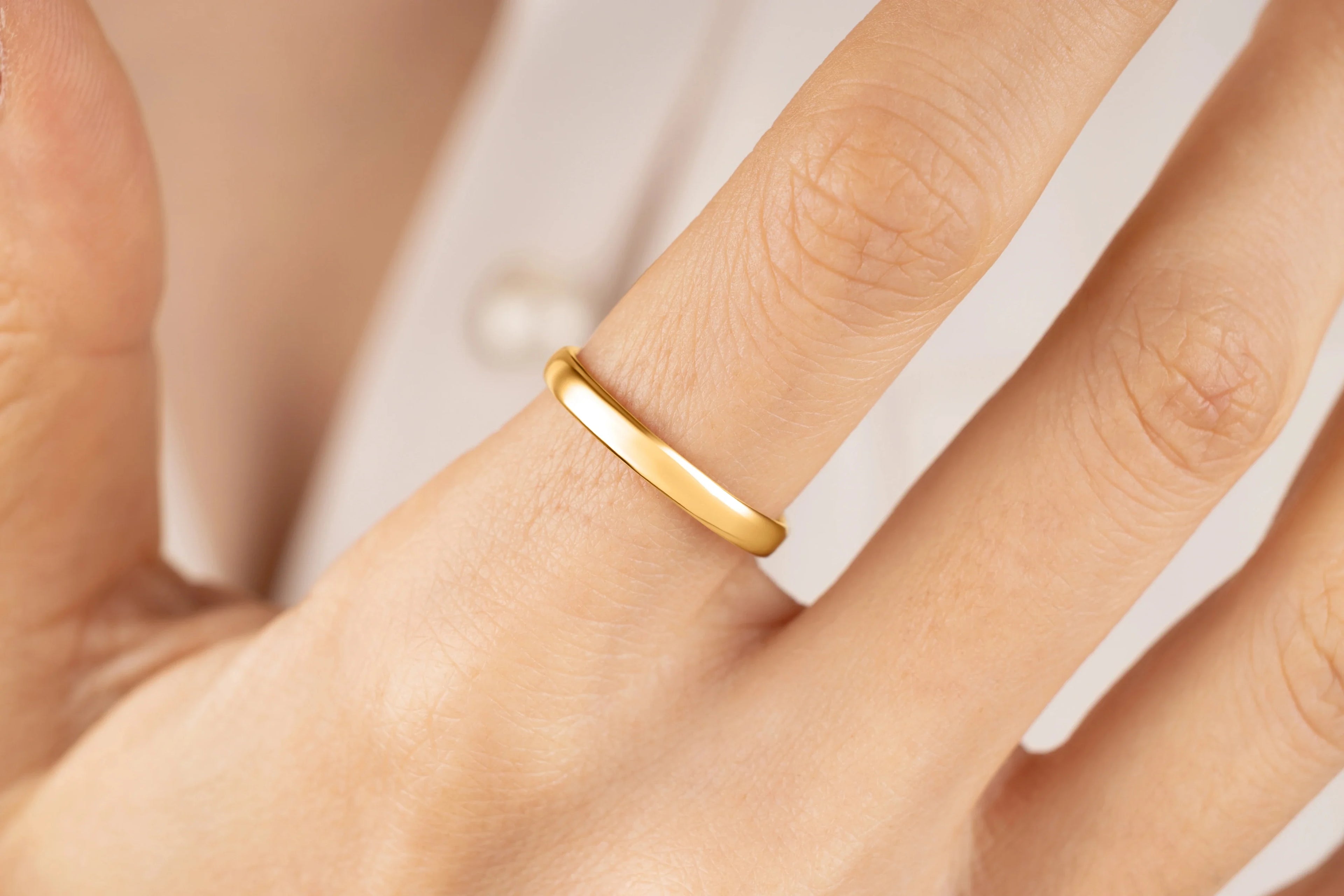 classic solid gold wedding bands