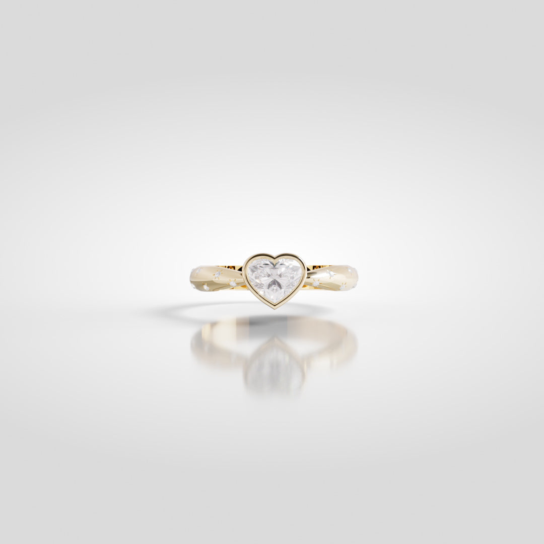 Heart Diamond Bezel Ring for Shir