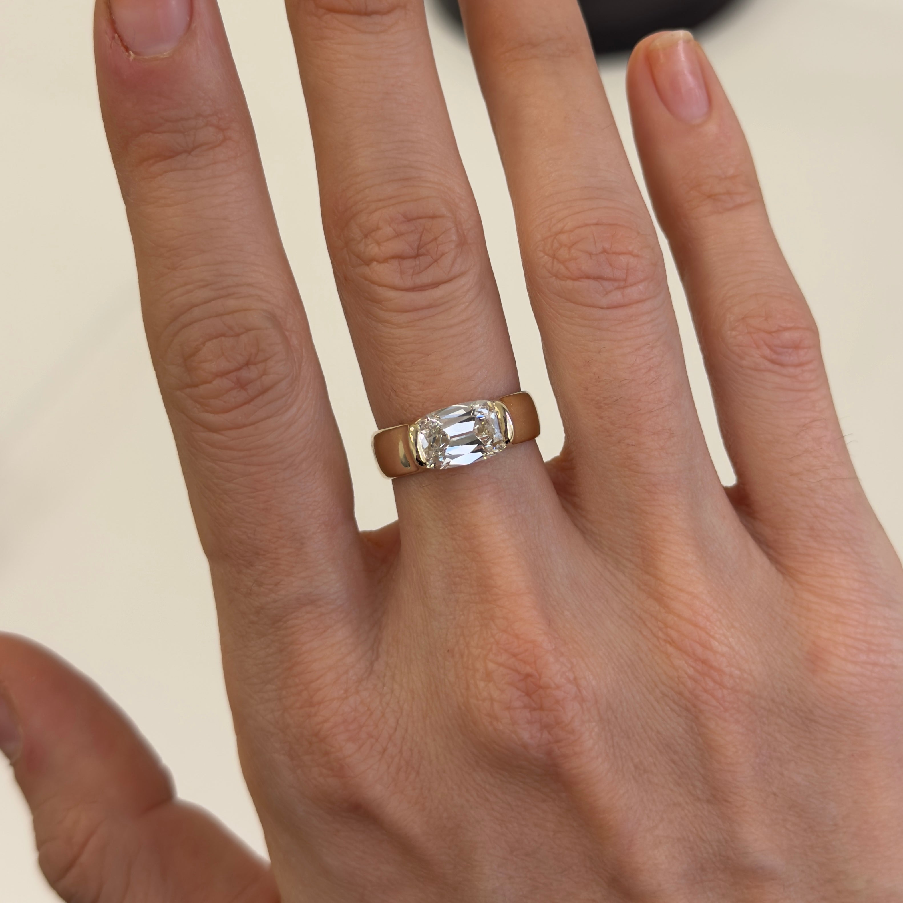 Old Mine Cut Cushion Engagement Ring (2ct) for Joshua